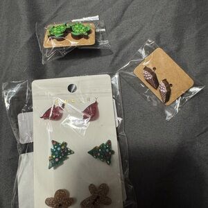 Kids Green Turtle & Fun Shape Earring Set - Unbranded